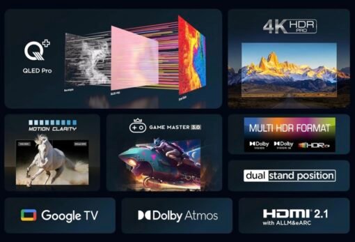 TCL 85T7B, TV QLED 85”, 4K Ultra HD, Google TV (Dolby Vision & Atmos, Controllo vocale hands-free, compatibile con Google assistant & Alexa) - immagine 2